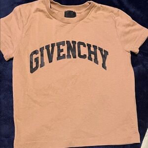 Givenchy Kids Tan T-Shirt with Black Logo